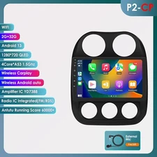 For Jeep Compass Patriot 2011-2017 32GB Android 13 CarPlay Car Stereo Radio GPS