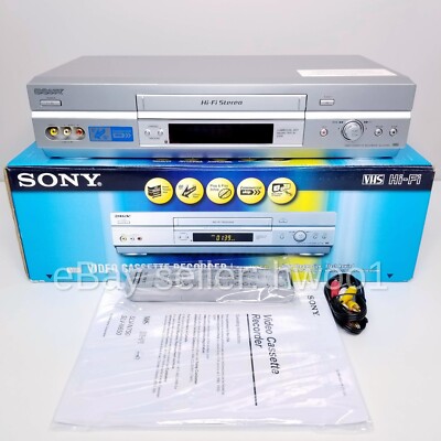 Sony VCR SLV-N750 Like New in Box, w/ Remote, Tested, VIDEO HEADS