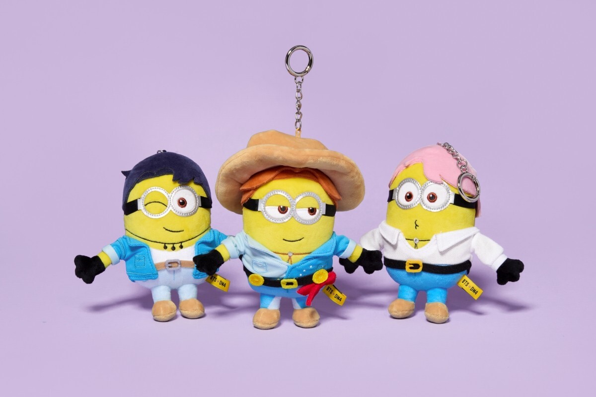 BTS X DM4 Minion JIMIN Plush Key Ring 18cm Mascot toy LINE