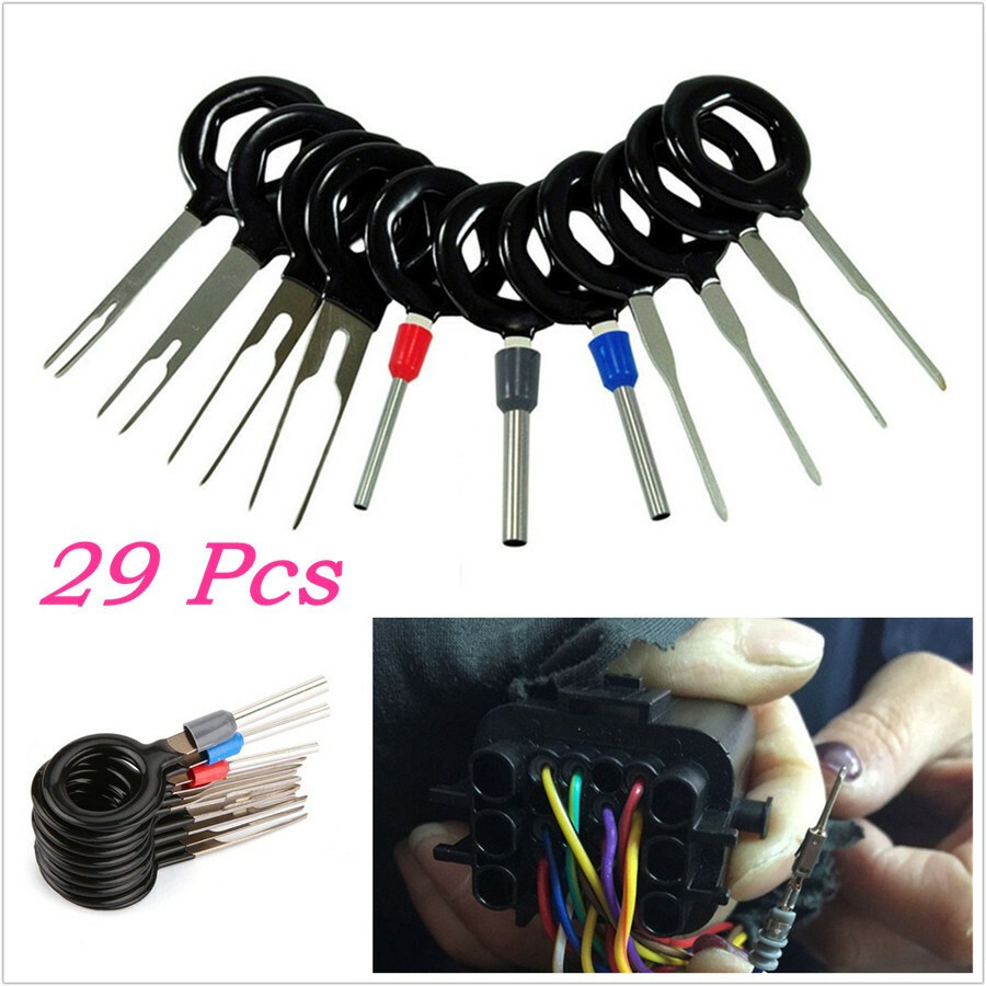 29x Portable Motorcycle Scooter Wire Terminal Removal Tool Extractor Puller Kit