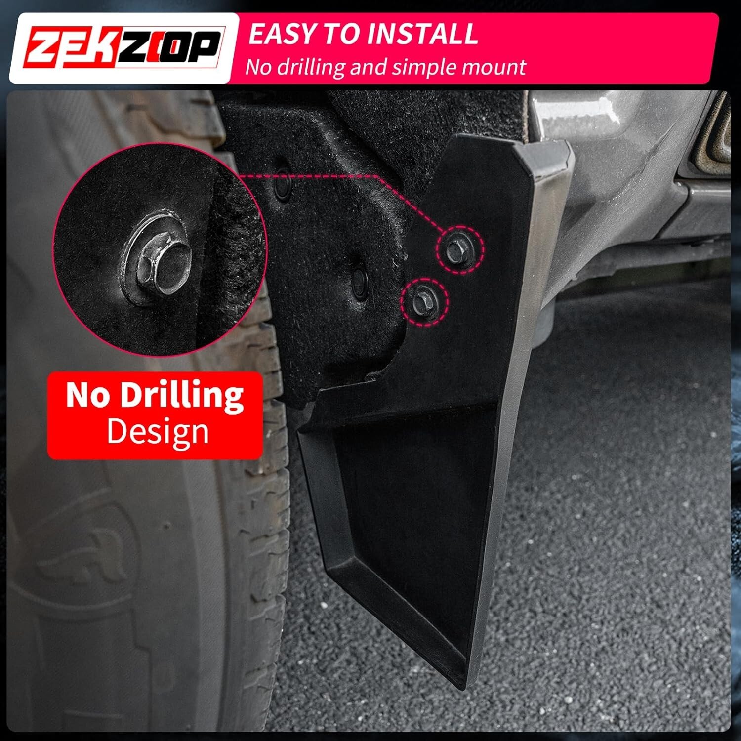 Splash Guards Mudguard 4PCS Front & Rear Mud Flaps For 2024 2025 Toyota Tacoma