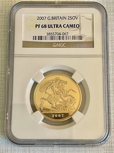 Great Britain 2007 2 Sovereign Gold NGC PF68 ULTRA CAMEO Sku# 2541