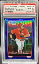 2012 BC Prospects Donald Lutz 239/250 PSA 10 *Pop 1* Reds Blue Refractor RC