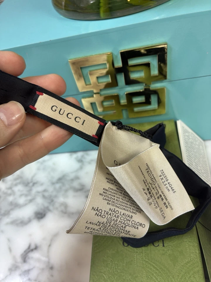 Pajarita Gucci para hombre azul marino BW Luongo nueva con etiquetas auténtica con caja Gucci Foto 4 de 4