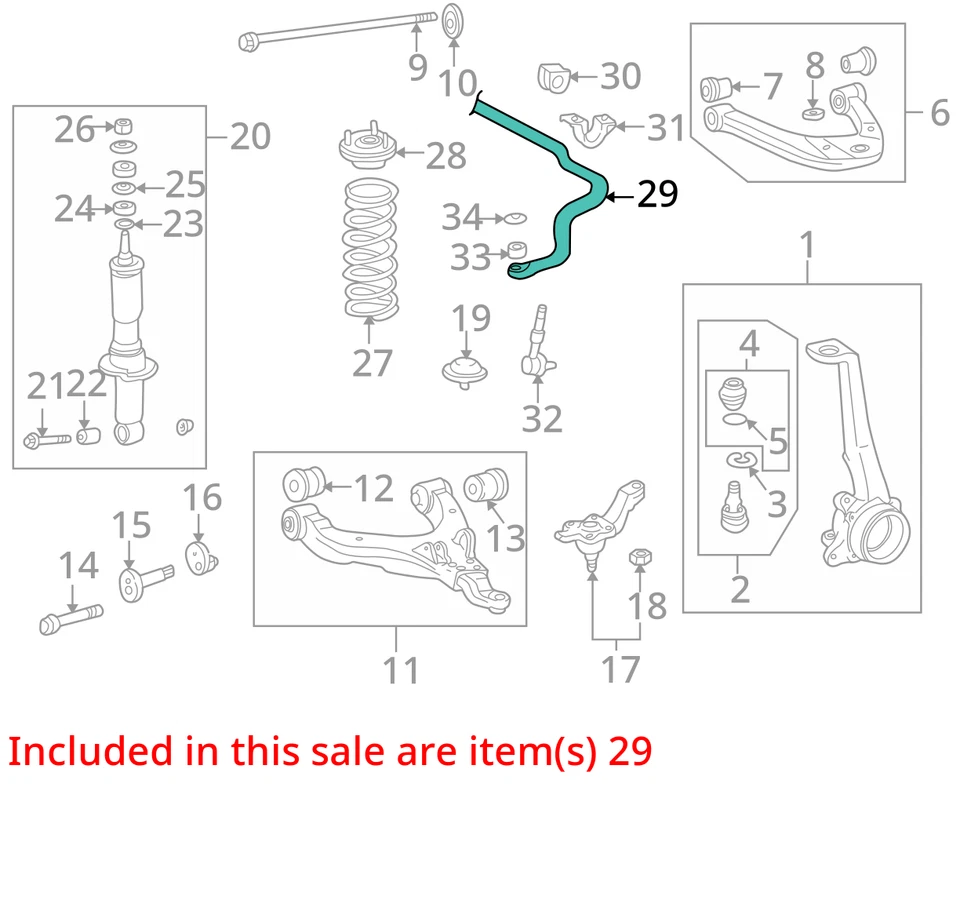 Barra estabilizadora delantera Toyota 4Runner 1998 tracción trasera fabricante de equipos originales 171 k millas - LKQ338326308 Foto 4 de 4