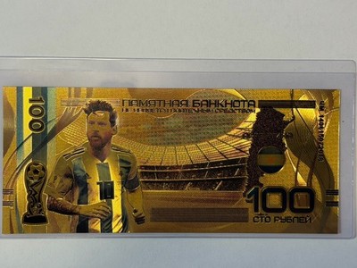 Rare FIFA Gold Foil (Messi) Banknote. Banknote Comes In Top Loader Sleeve.