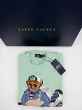 Polo Ralph Lauren Light Green Polo Bear Sweater Women  s Small