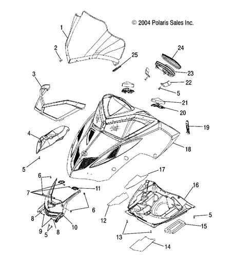 Polaris Windshield, Genuine OEM Part 5435786, Qty 1 - Picture 2 of 2