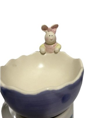 Easter Bunny, Ceramic Candy Dish Pastel Jelly Bean Bowl Farmhouse, Decor Spring