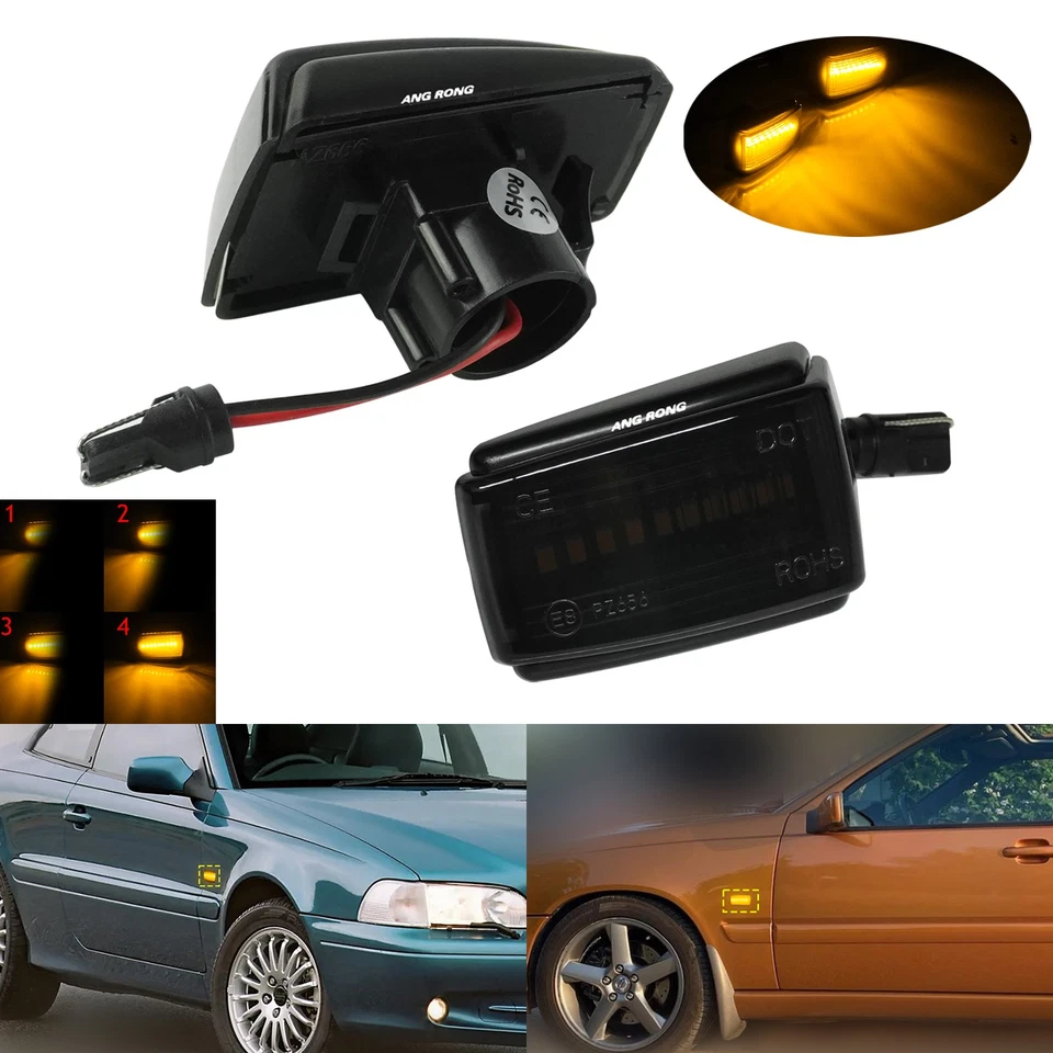 LED Seitenmarkierung Kotflügel Blinker für Volvo 240 740 760 940 960 S40 S70 V90 - Bild 2 von 4