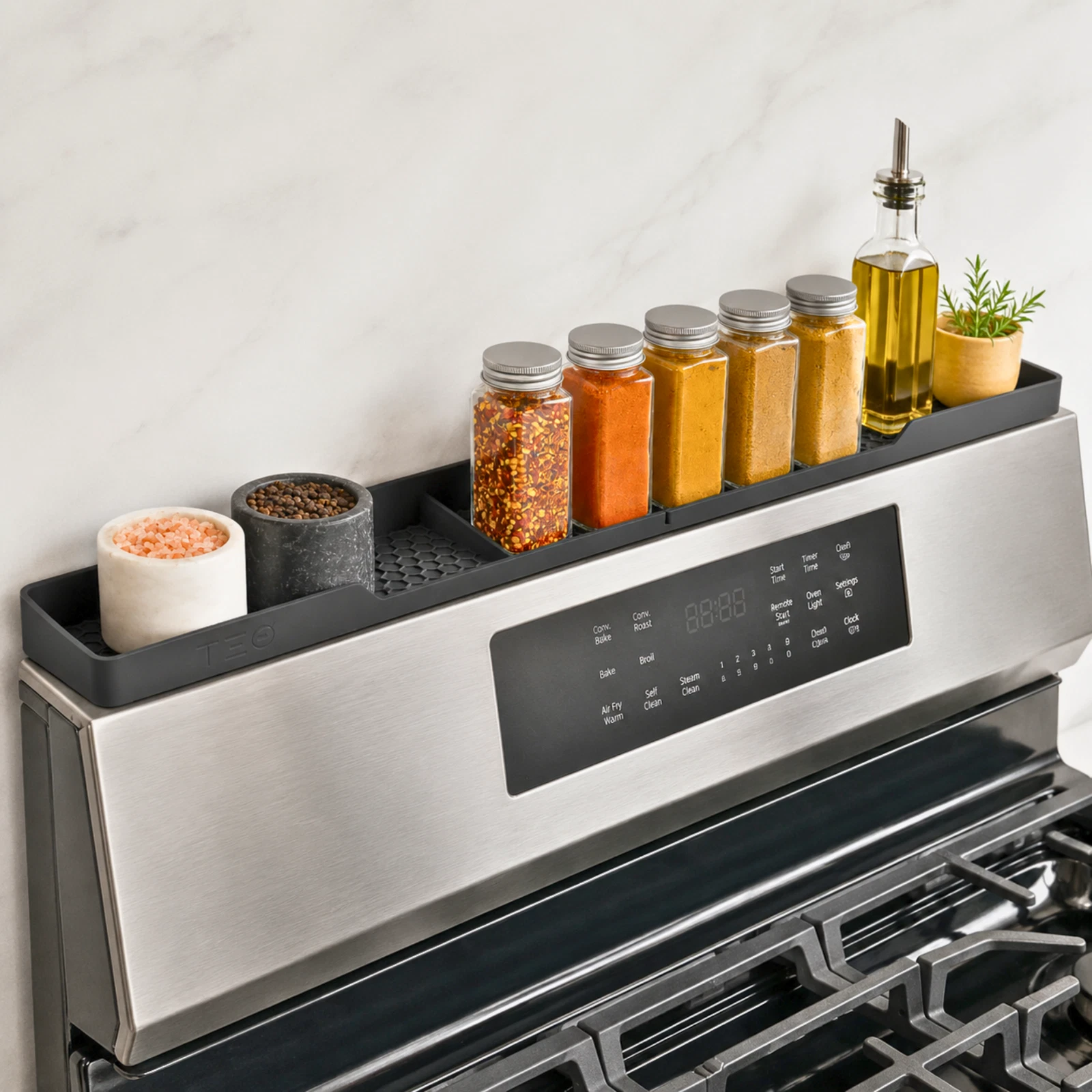 TEO Silicone Magnetic Stove Top Shelf, 30 Inch Over Stove Spice Rack, Black
Opens in a new window or