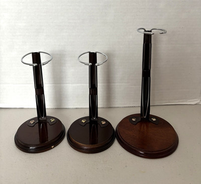 Fibre-Craft Wooden Doll Stands Adjustable 2 (5 1/2'')  & 1 (7 1/2'')Vtg. Lot Of 3