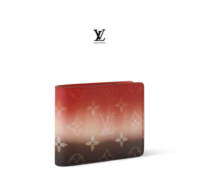 LOUIS VUITTON M28007 Portefeuille Slender Sunrise Orange Monogram Pigment Canvas
