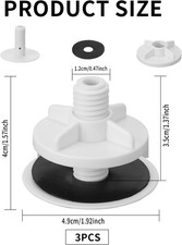 3 Pcs Sink Hole Covers Caps Faucet Hole Cover White Kitchen Sink Plug, Kitche...