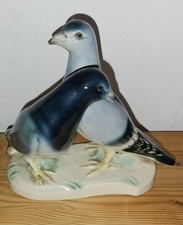 Porzellan Figur Taubenpaar 2 Tauben Modell DACHBODENFUND 