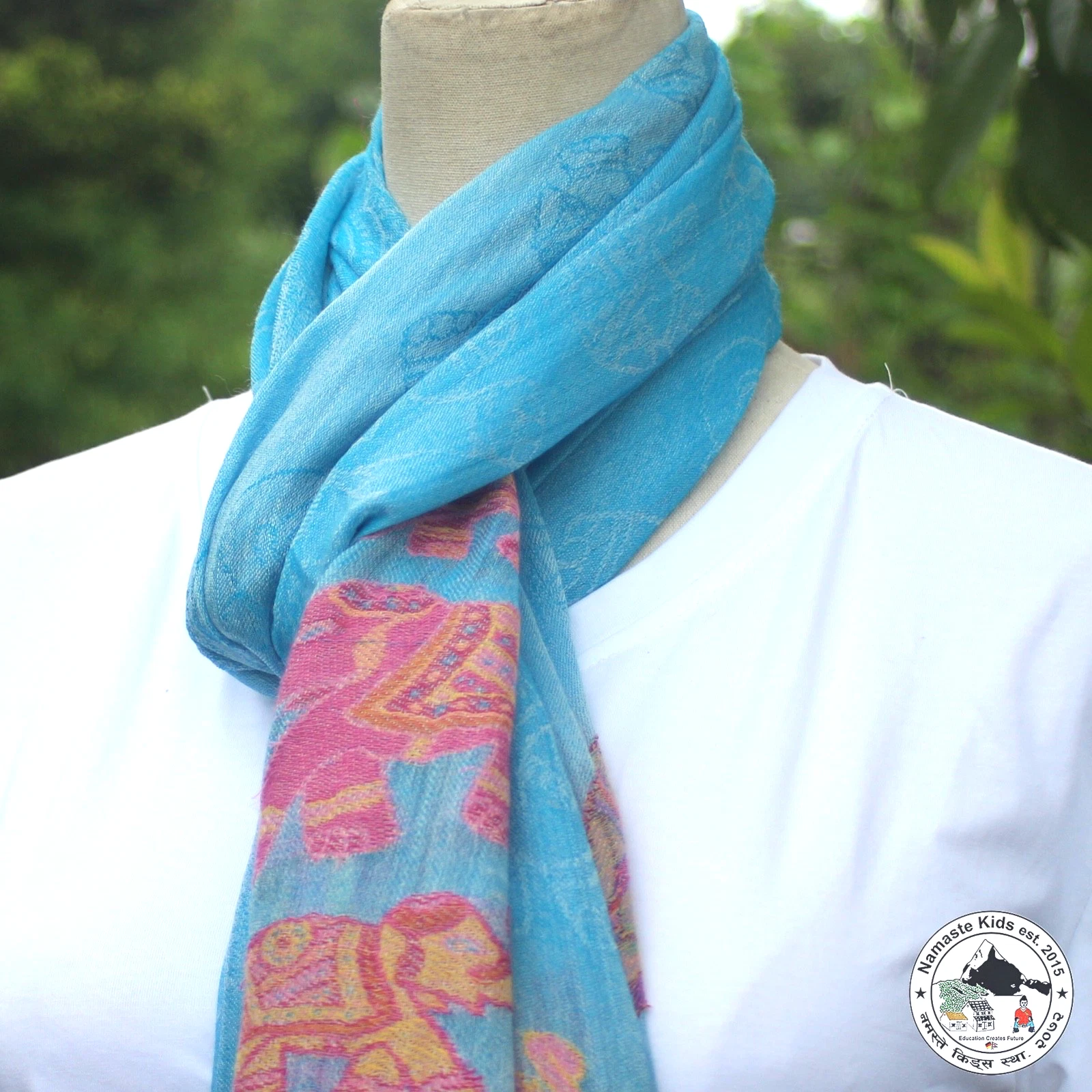 Cashmere Scarf 'Simba (संब)' - Handcrafted From Nepal, Lightweight Scarf