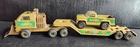 TONKA TOUGH ONES VINTAGE 1980s DIESEL WITH PLOW, LOW BOY AND PICKUP TRUCK ARMY