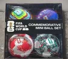 FIFA World Cup 2026 Commemorative Mini Ball Set 4 Pack CAN MEX USA NEW Holiday