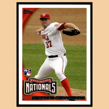 Stephen Strasburg Rookie #661 2010 Topps Washington Nationals Baseball Card MLB. rookie card picture