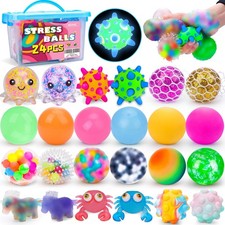 24 Pack Stress Balls, Squishy 24pcs Fidget Toy