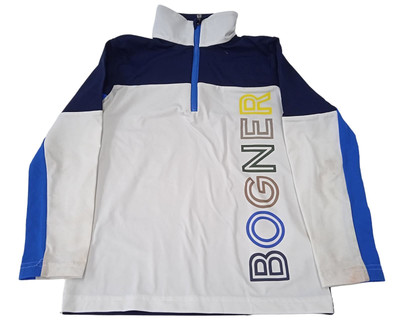 BOGNER KINDER Miko First Layer T-Shirt Oberteil Thermo weiß/marine 110-116/S UVP110