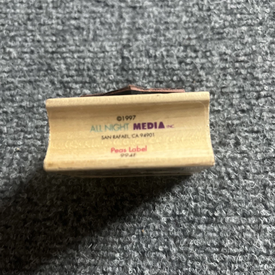 Peas Label Rubber Stamp Vintage Kitchen All Night Media 994F  - Image 3 of 3
