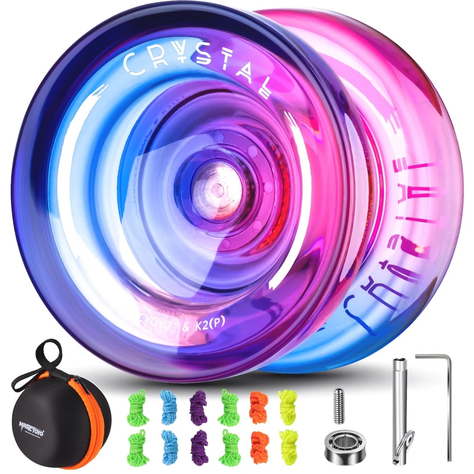 MAGICYOYO Profesional Responsivo Yoyo K2, Plástico Cristal Yo para Niños, Doble Foto 2 de 4