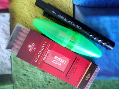 KOH-I-NOOR HARDTMUTH Fallminenstift 5,6mm KOH-I-NOOR Versatil 5301, 6 Minen Rötel rotbraun, Spitzer