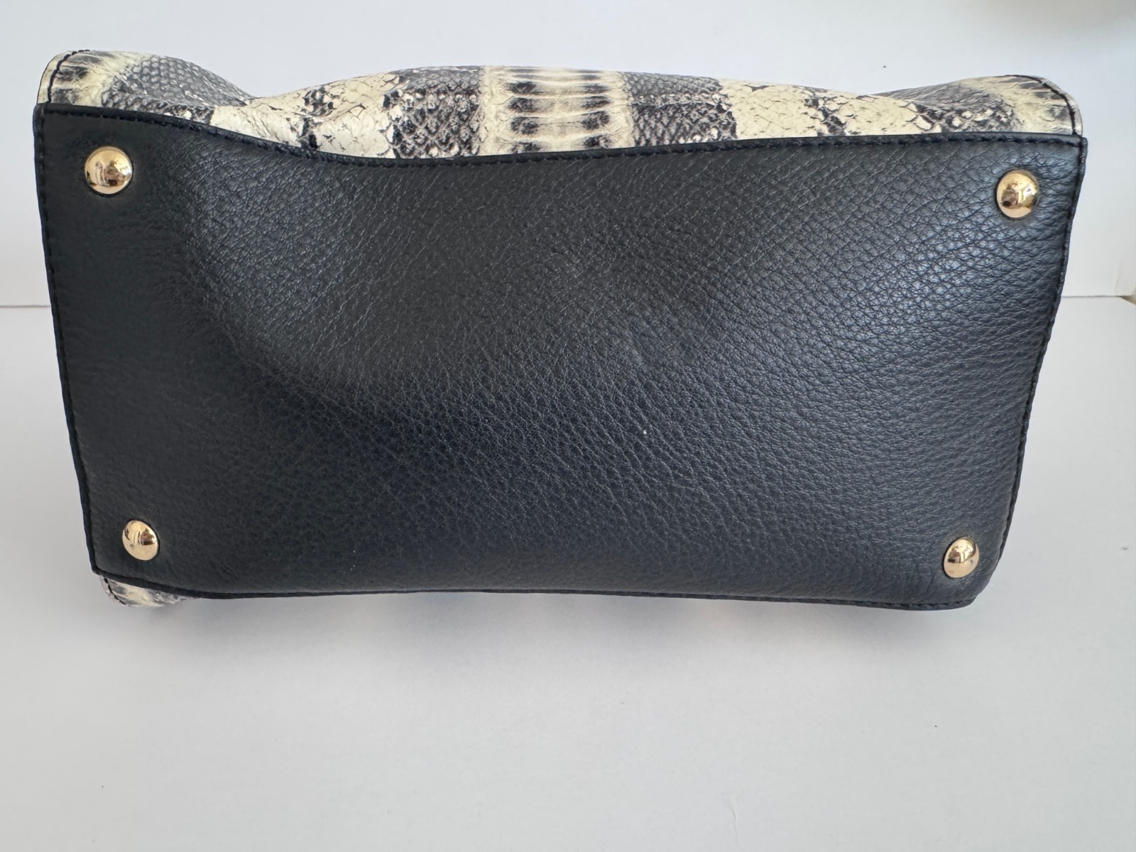 Michael Kors Satchel Silver Gray Python Snakeskin… - image 3