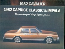 NEW CAR BROCHURE - (2) 1982 CHEVROLET SPEC SHEETS CANADA