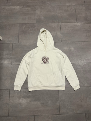 Primark Damen Pullover Hoodie Beige/Weiss 38/40 mit Kapuze