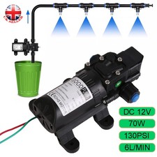 12V 70W 130PSI High Pressure Diaphragm Self Priming Water Pump RV Caravan 6L/Min