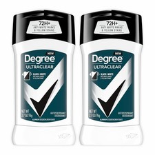 Degree Men UltraClear Antiperspirant Black+White Sweat & 2 Count 2.7 oz NEW