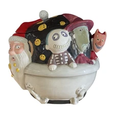 Disney Nightmare Before Christmas Cookie Jar - Sandy Claws, Lock, Shock, Barrel