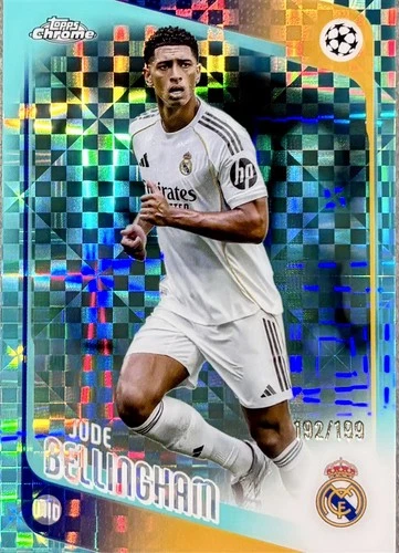 2025-26 Topps Chrome UCC - Jude Bellingham - Real Madrid - Aqua Checker /199
