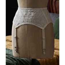 VINTAGE NEW 1960's Women's Cream Garter Belt with Flowers Size Large USA