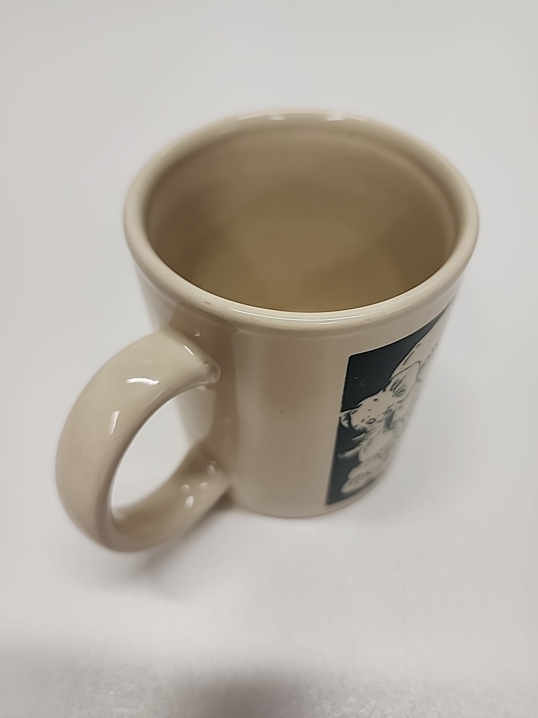 Vintage NAUGHTY ELEPHANTS Orgy Coffee Mug Off-white & Green  thumbnail 10