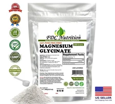 FDC PURE Magnesium Glycinate Powder (250 Grams) (Unflavored)