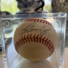 Ken Griffey Jr. Autographed Baseball Mariners Game used Inaugural Game