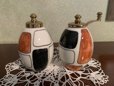 Set di macinapepe e saliera in ceramica Vintage anni 50/60– MF Florence-Italy