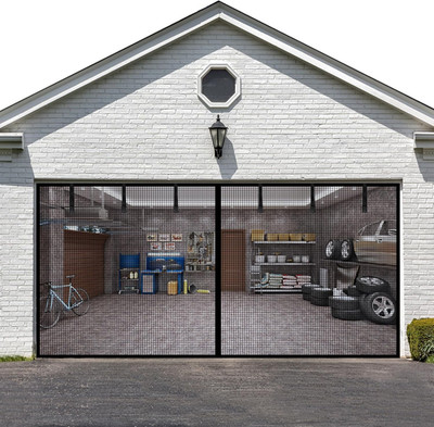 Garage Door Screen for 10X7Ft,1 Car Garage Doors- Reinforced Fiberglass Door Scr