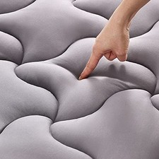 SLEEP ZONE Mattress Pad Cal King Cooling Mattress Topper, Quilted Fitted