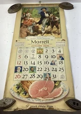 Vintage 1936 John Morrell & Co. Advertising Calendar, Morrell Pride Meats