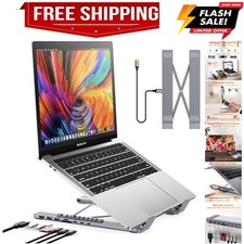 USB C Laptop Docking Station Stand, USB C Dock Tablet Stand, 8 in 1 USB C Hub...