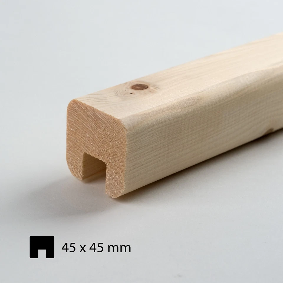 DOLLE Universal Brüstungsgeländer Holz Fichte 200 cm Vierkant Bausatz Innen - Bild 4 von 4