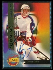 Vintage 1994 SIGNATURE ROOKIES AUTOGRAPH Hockey Card #26 DERON QUINT Jets LE