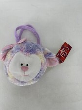 RARE Vintage RUSS Adorable Kids Purse Pets Easter Lamb Bag Tiny Tote Pastel 5.5"