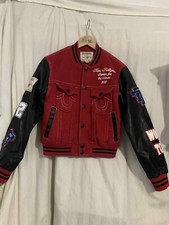 true religion varsity jacket 112790 size xs red PWZZ 