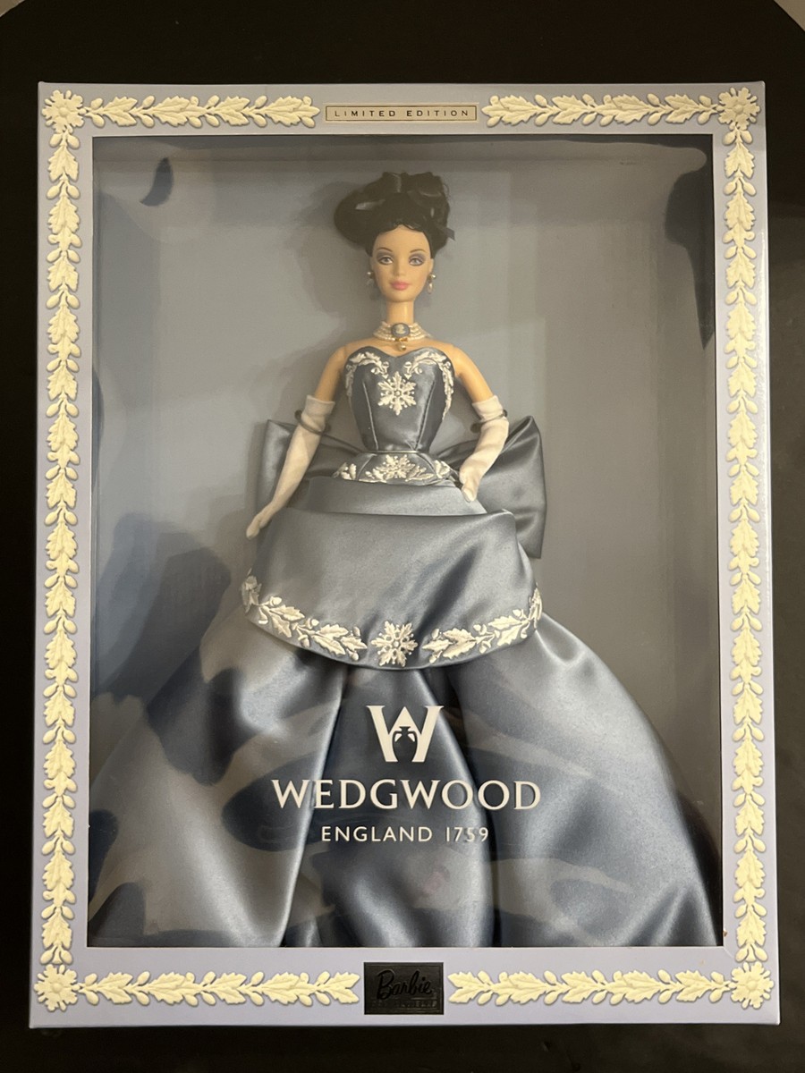 Wedgwood England 1759 Barbie Doll Limited Edition Blue Dress 1999 