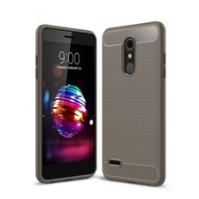 Phone Case for LG K8 (2018) Cover Bumper Carbon Look Case TPU Gray